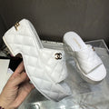 New Fashion trend C logo 7.5 cm Women's high-heeled Slippers- PD05202380307