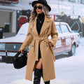 New Style Suit Woolen Double-Breasted Coat For Women