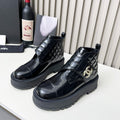 New A Grade Leather C Logo Handmade Women's BootsXC052024081901