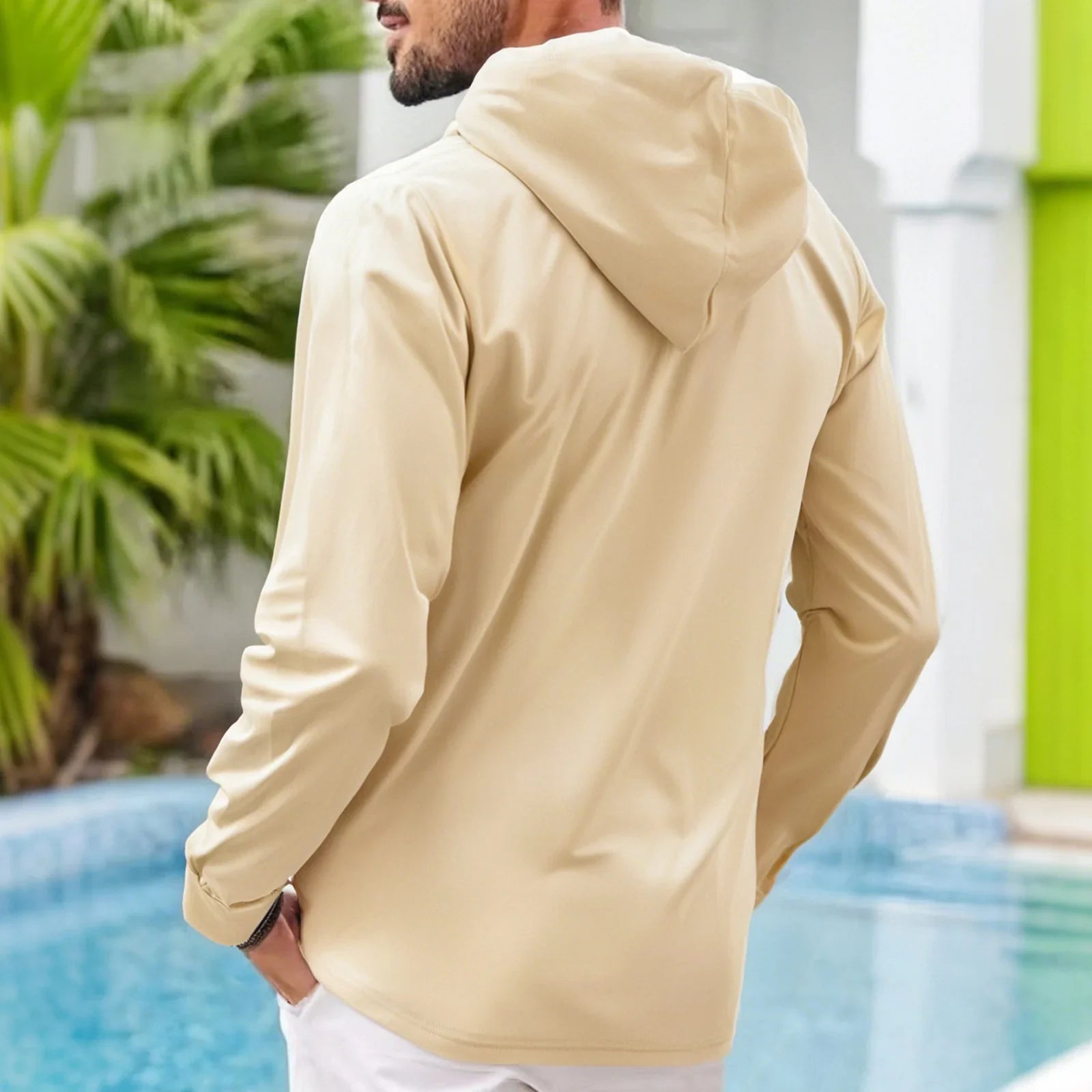 Men's semi-cardigan jacket