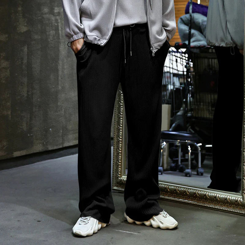 Men'S Vertical Strips Casual Sports Fashion Trousers