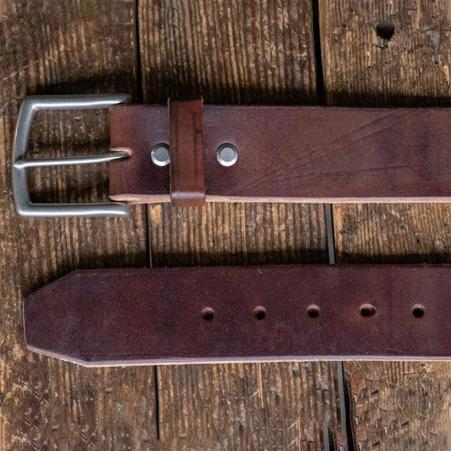 Dark Brown Men's Leather Belt