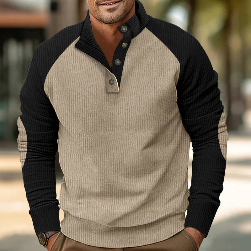 Men's casual stand-up collar corduroy long-sleeved sportswear