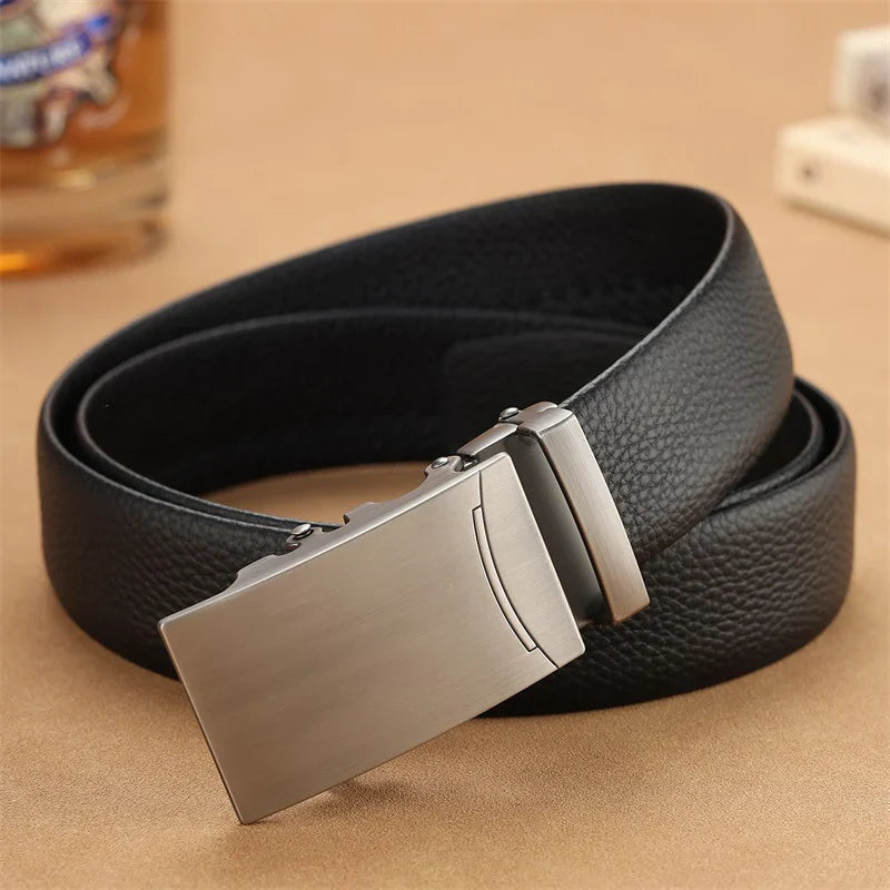 Men's Business Casual Automatic Buckle Pure Leather Belt