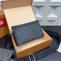 new handmade leather V Logo 24cm bagsXC052025102302